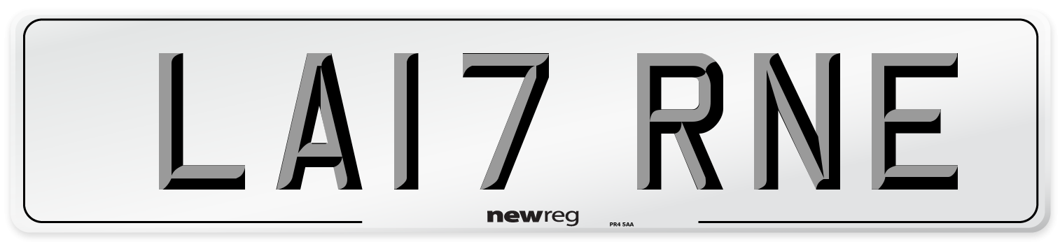 LA17 RNE Number Plate from New Reg